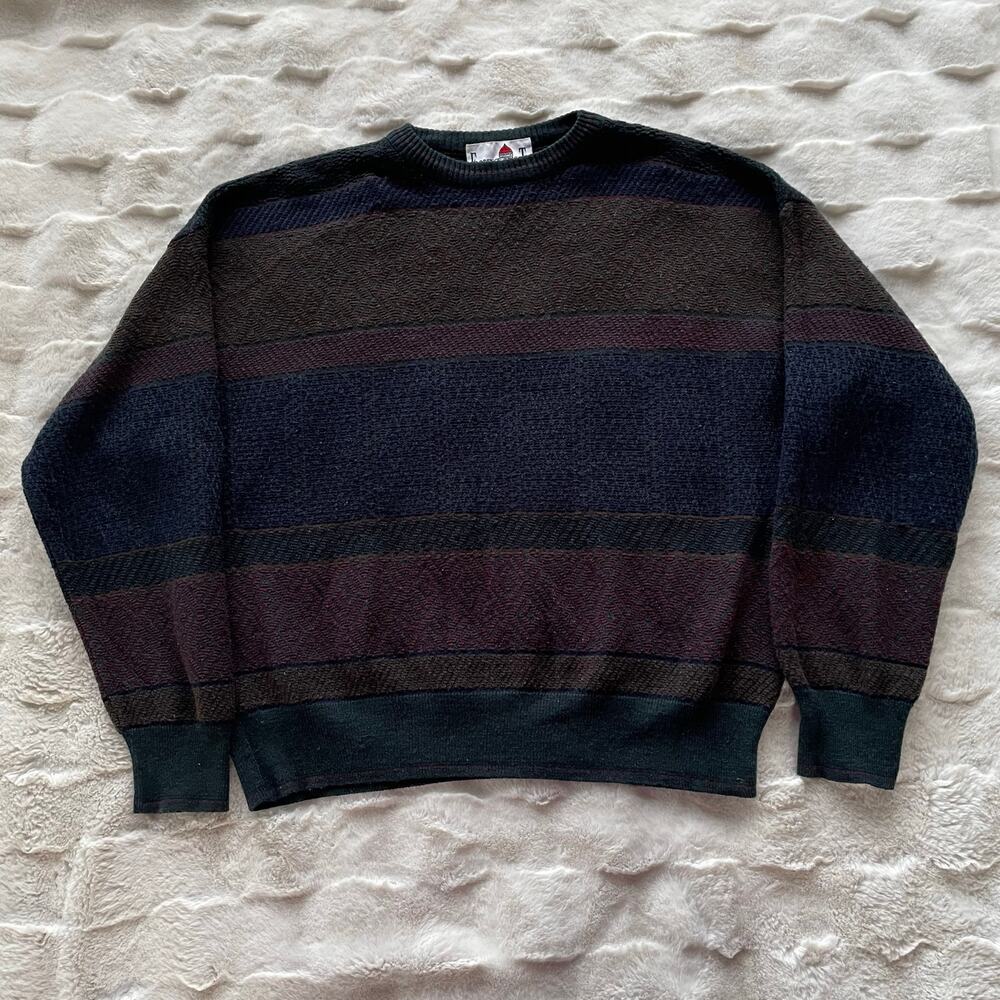 🔥Vintage 90s Florence Tricot Italy Wool Blend Grandpa Dad Grunge Golf Sweater